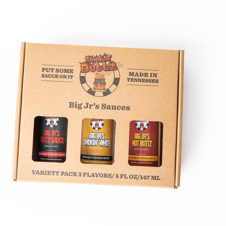 Big Jr's Variety Sauce Pack for wholesale by Smokin' Buttz BBQ LLC