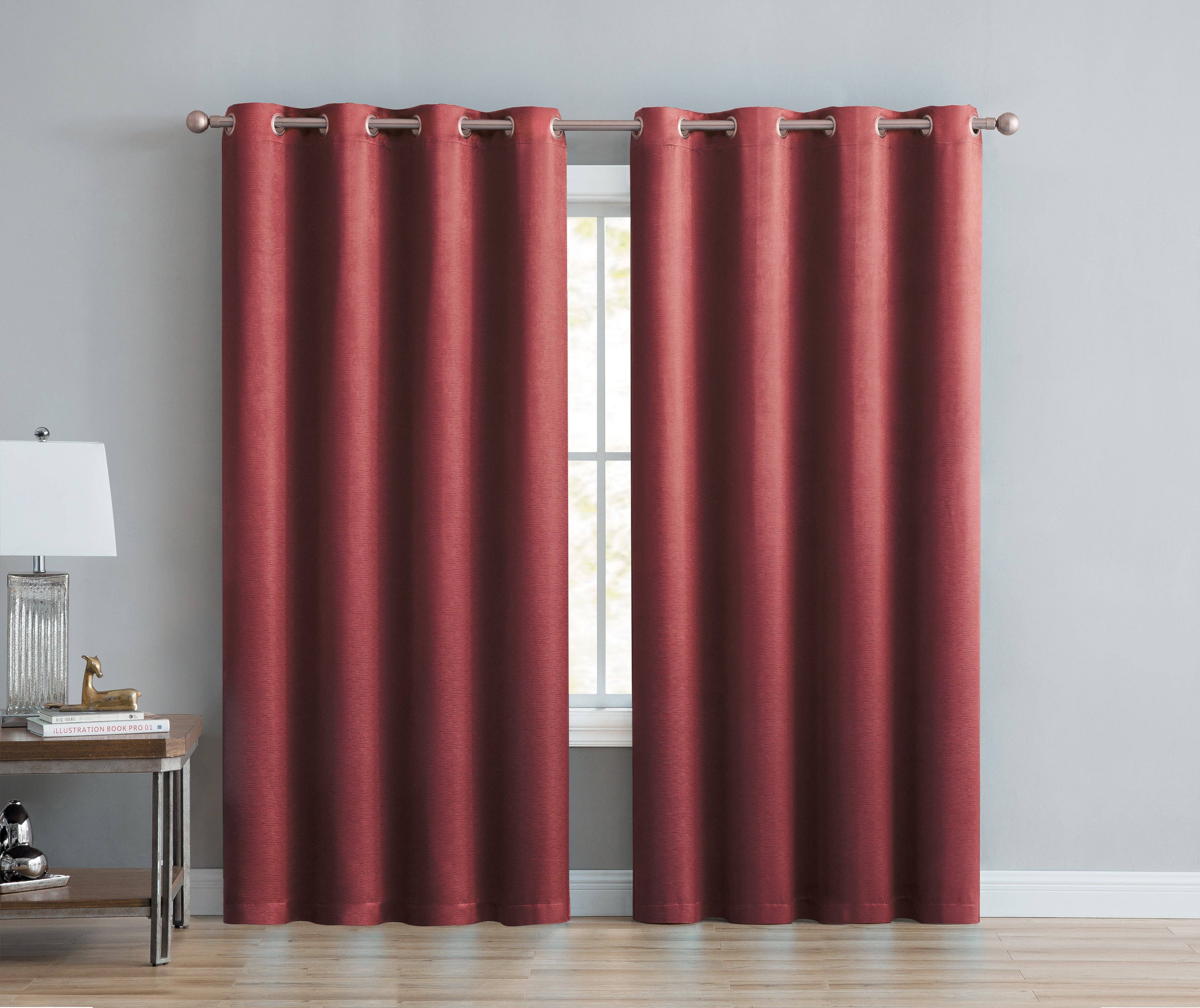 Linen Mart – wholesale Curtain – Abstract Grommet Top Thermal Insulated Blackout Window Curta9