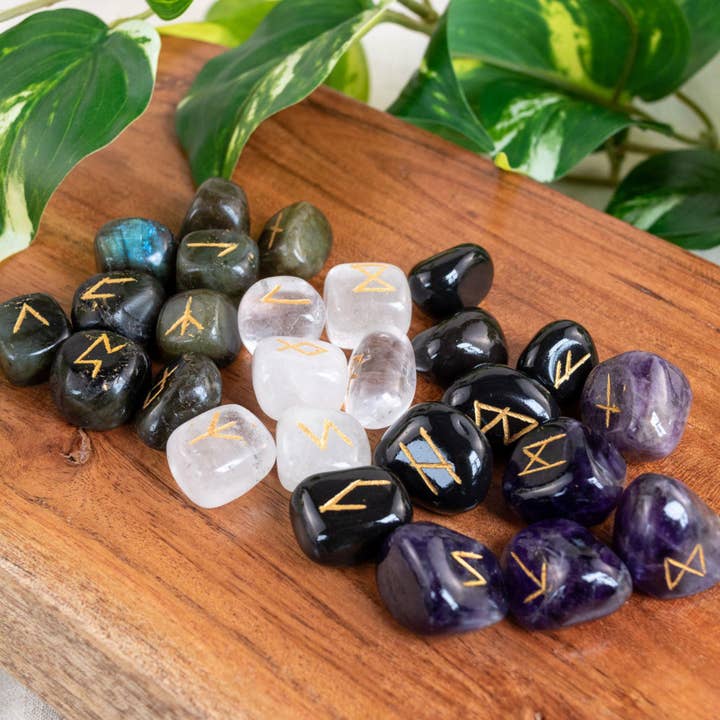 Crystal Rune Set. for wholesale by Down To Earth