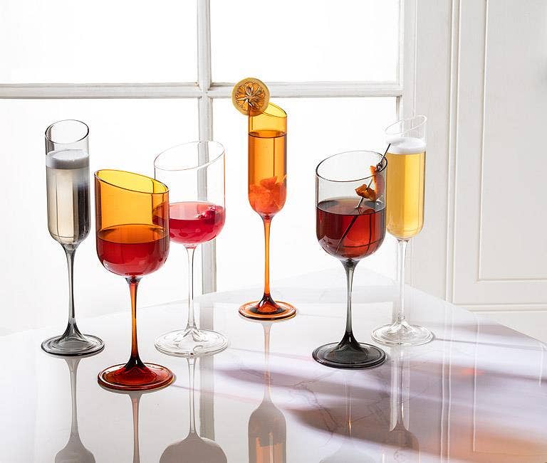 Abbott - Wholesale Wine Glass - Angle Cut Goblet-8.5"H(12oz)6