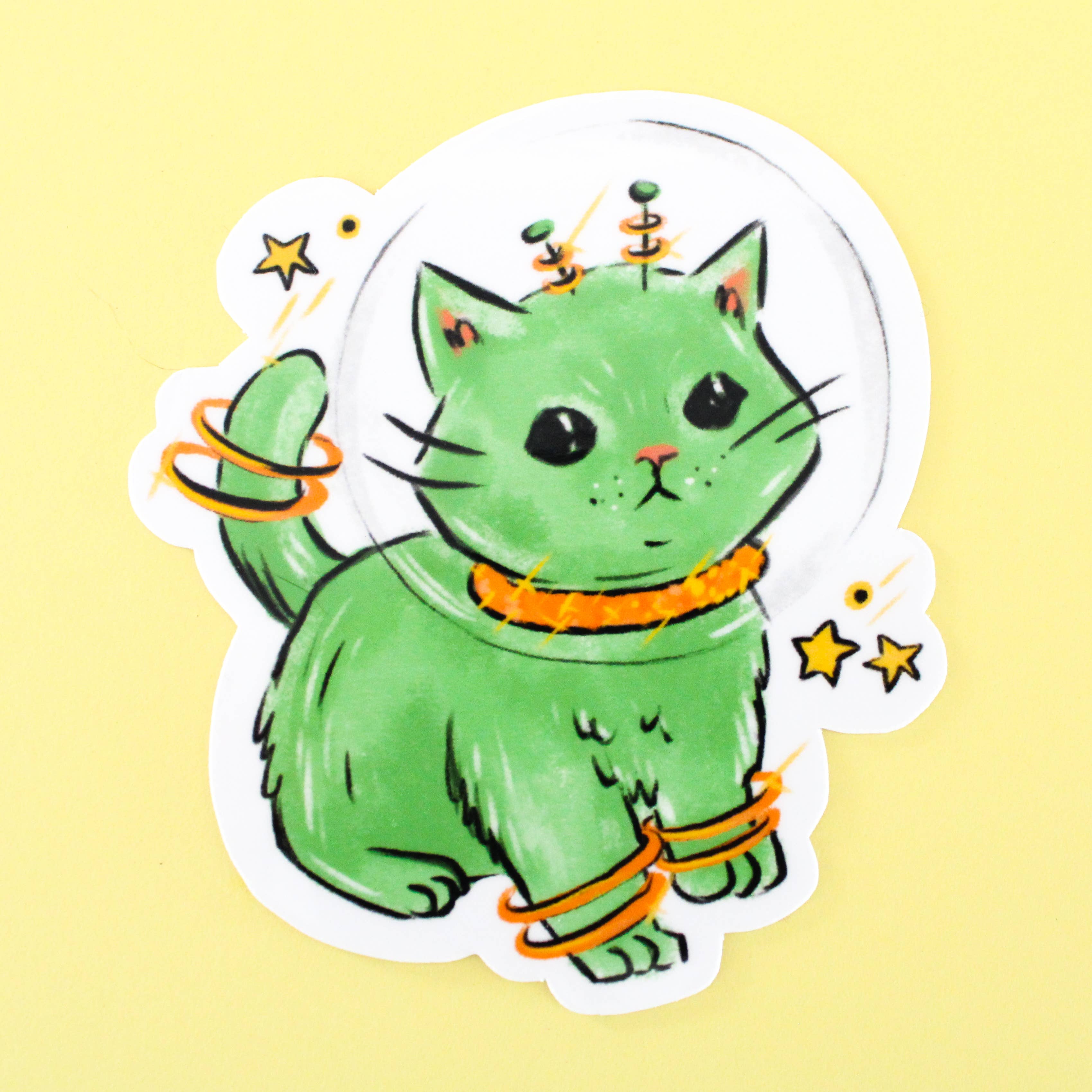 Amy Hartelust Art and Illustration - Wholesale Sticker - Space Kitten Vinyl Sticker1