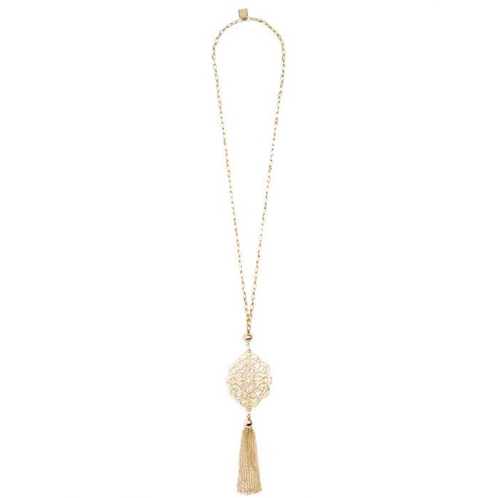 ZENZII Jewelry - Vendita all'ingrosso Collana con ciondolo/pendaglio - Regal - Collana con ciondolo in resina acrilica e nappa