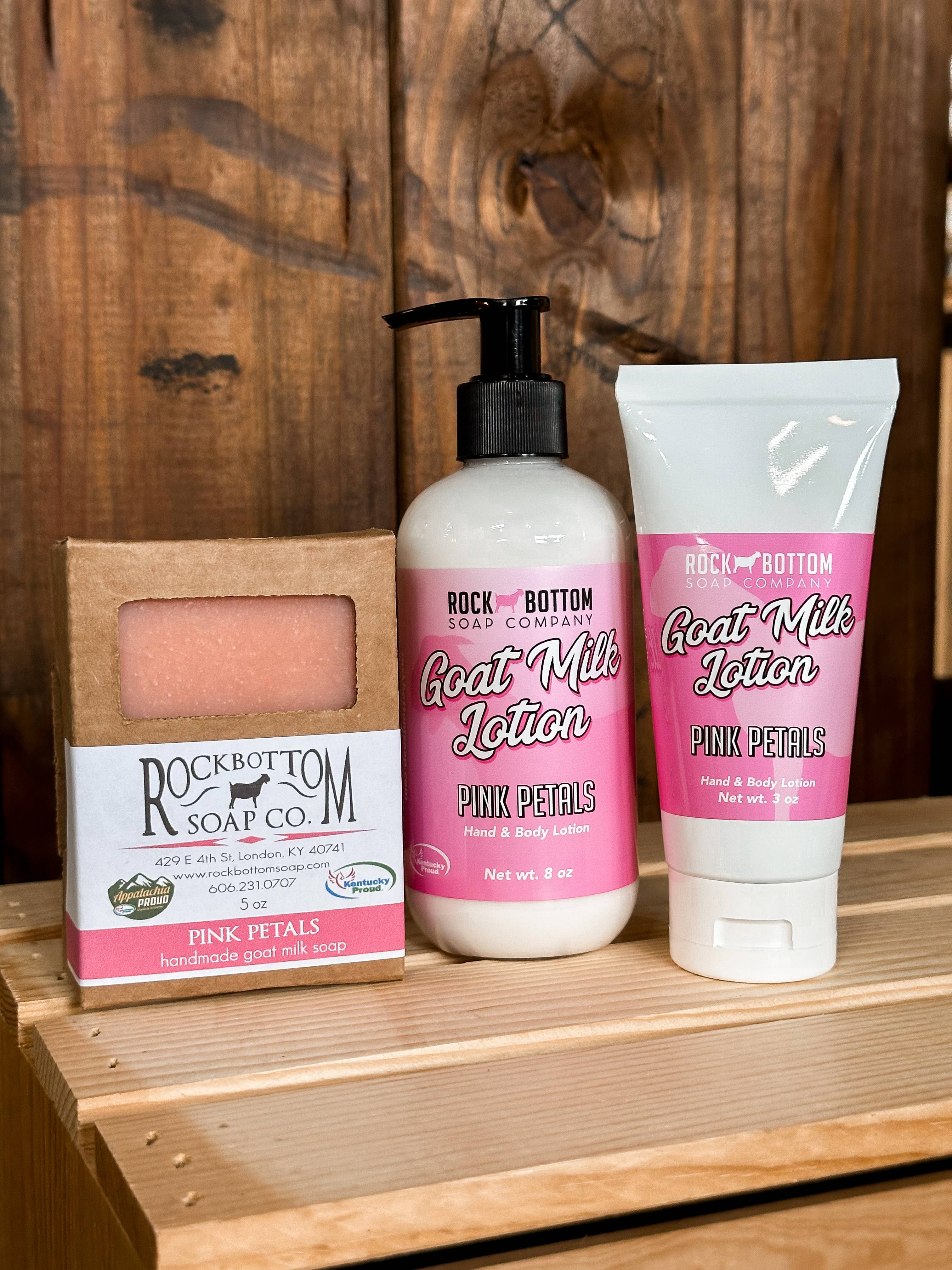 Rock Bottom Soap - Vente Pains de savon - Savon au Lait de Chèvre Pétales Roses2