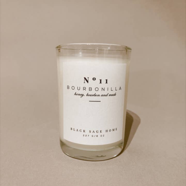 Black Sage Home - Wholesale Jar/Filled Candle - No. 11 Bourbon Vanilla Minimalist Candle1