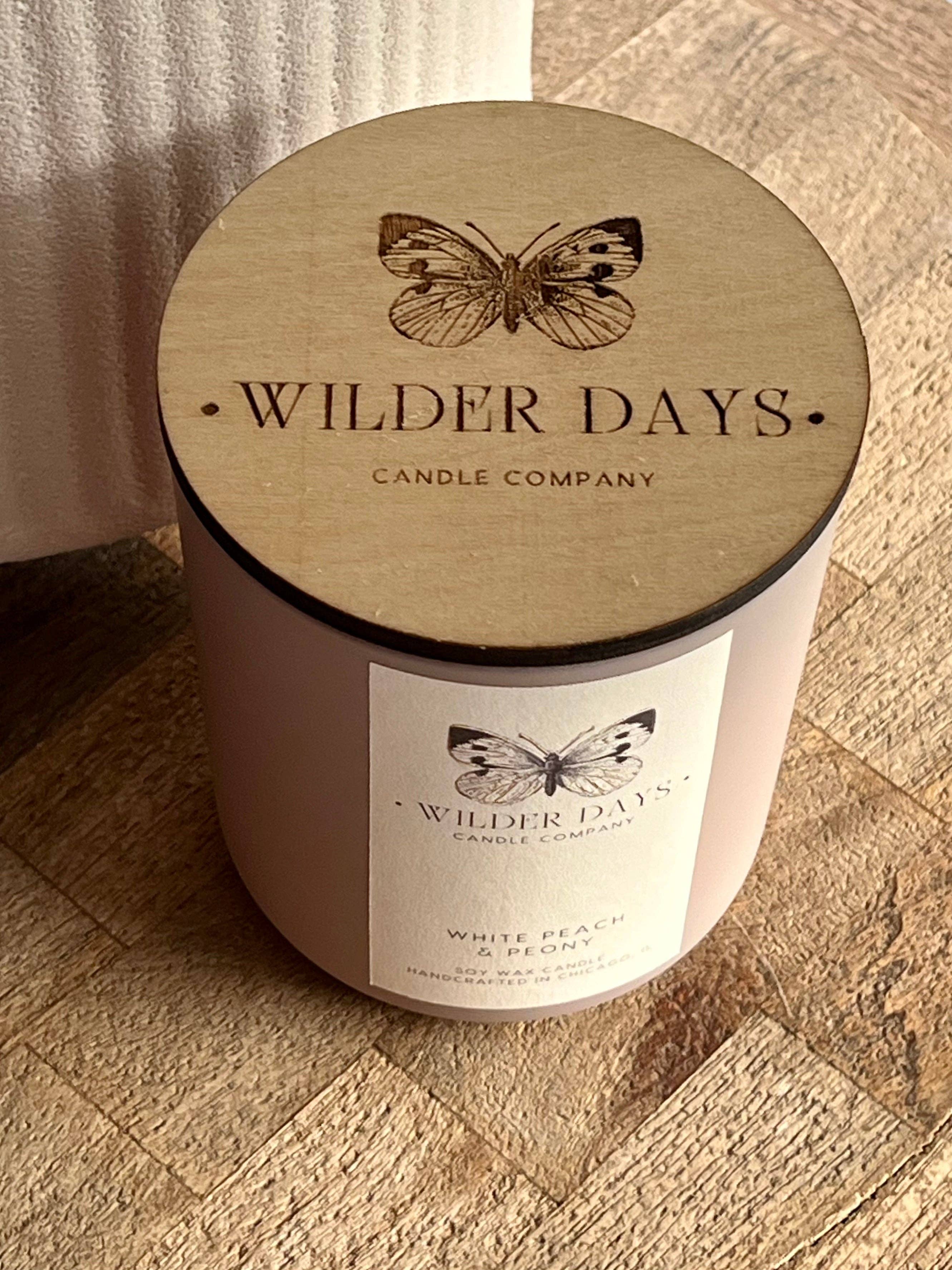 Wilder Days Candle Company - Wholesale Jar/Filled Candle - White Peach & Peony | Wood Wick Soy Candle3