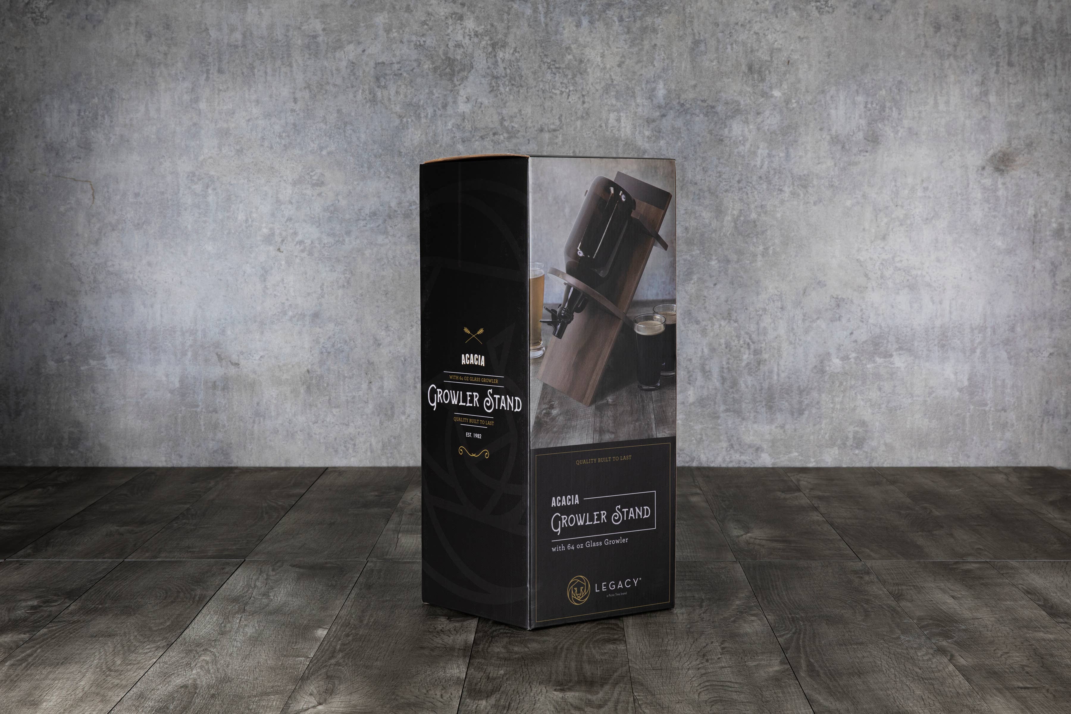 Picnic Time Family of Brands - Wholesale Beer/Wine Caddy - Growler Stand with 64oz Glass Growler14