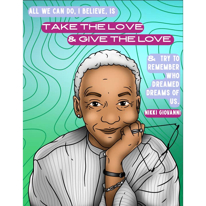 Cards by Dé - Wholesale Love Card - Nikki Giovanni - Take & Give The Love