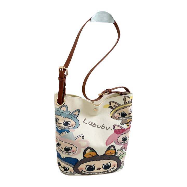 Auraquise - Wholesale Crossbody Bag - Kids - Cartoon Canvas Bucket Bag Painted Crossbody & Shoulder Tote