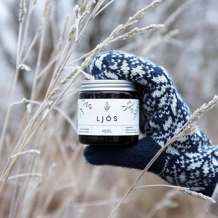 LJÓS Candles - Venta al por mayor Velas en tarros - HJOL Edición de Invierno Noruega Vela de Cera de Soja