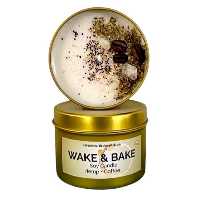 Wake and Bake Candle | Hemp & Coffee | Vegan for wholesale by Raven’s Hearth