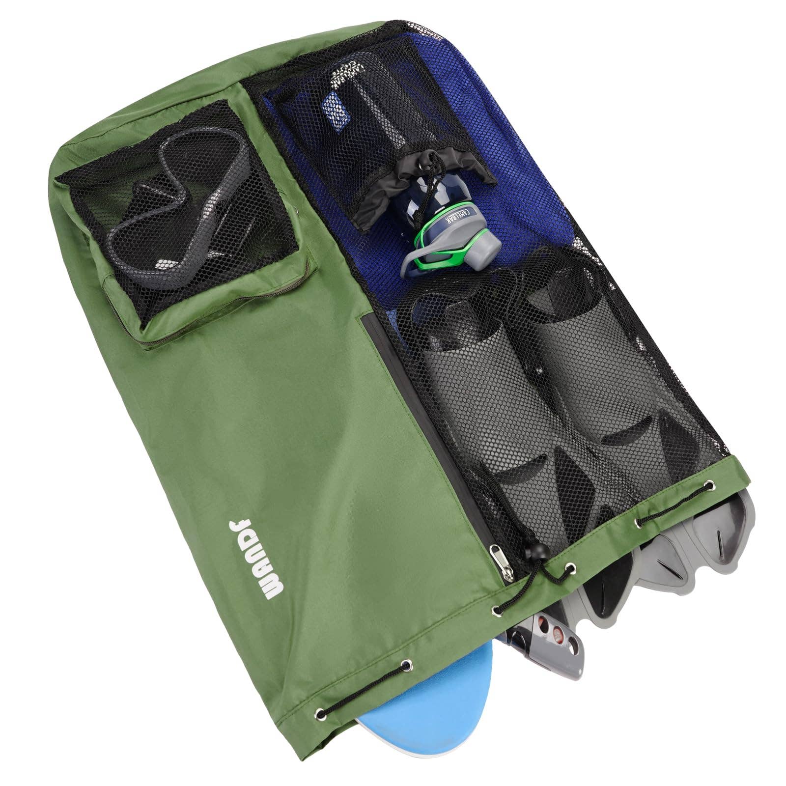 wandf - Wholesale Beach Bag - WANDF Mesh Drawstring Backpack with Wet Pocket Beach Bag64