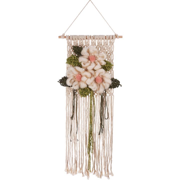 Primitives by Kathy - Wholesale Decorative Tassel/Wall Drop - Medium Floral Wall Hanging