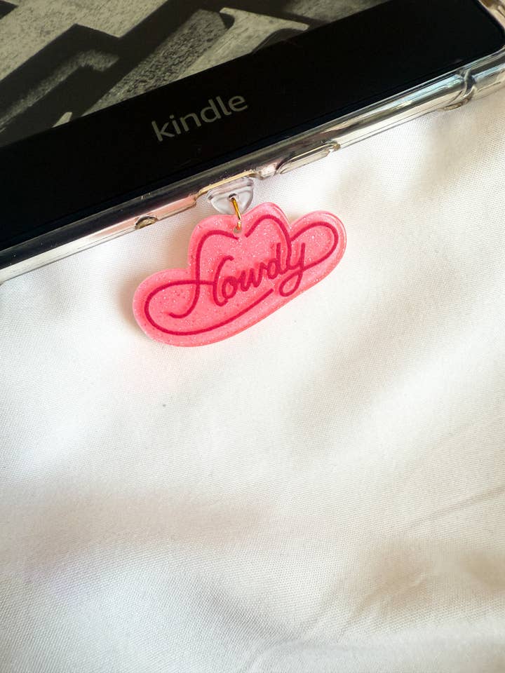 Howdy Cowgirl Dust Plug Charms for wholesale by Violet Moon Studio