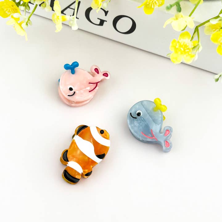 TheDivaSoap - Wholesale Hair Clip - Women's - Ocean Fish Mini Claw Clip, Whale Hair Clip6