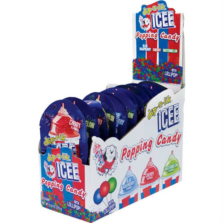 Long Island Candy Factory - Wholesale Hard Candy - Icee Popping Candy 18 Pack