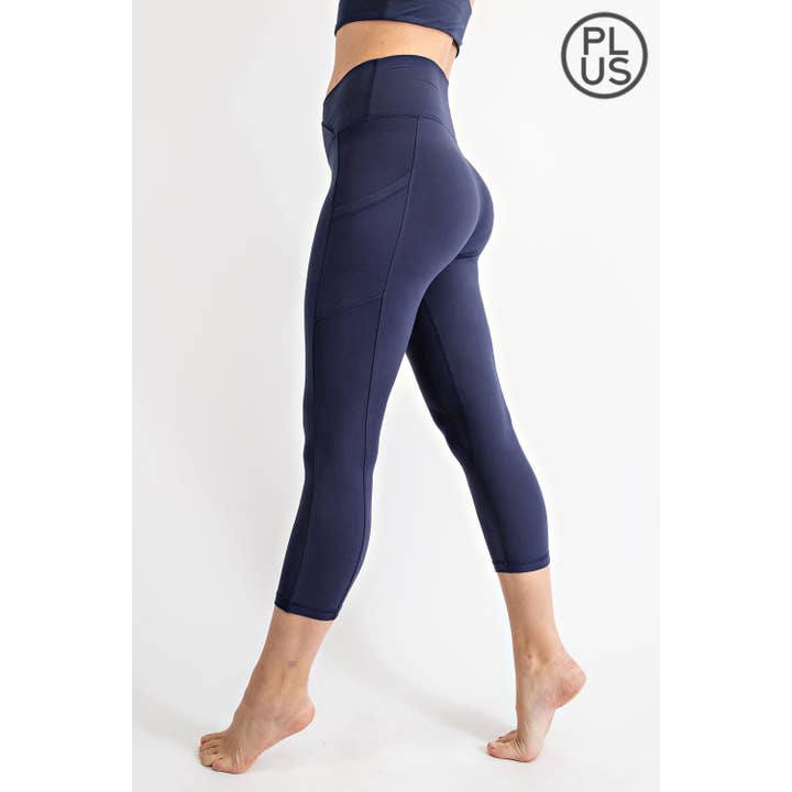 Rae Mode - Wholesale Athletic/Lounge Leggings - Women's - PLUS SIZE V WAIST CAPRI LENGTH LEGGINGS21