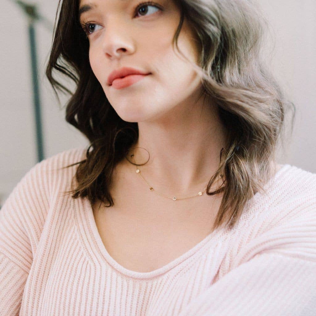 Honeycat Jewelry - Wholesale Link & Chain Necklace - Milky Way Disc Chain Necklace11