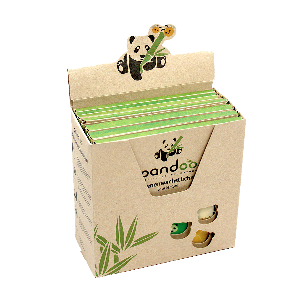 Pandoo - Wholesale Food Storage Wrap/Bag - Beeswax cloths starter set | 3 sizes13