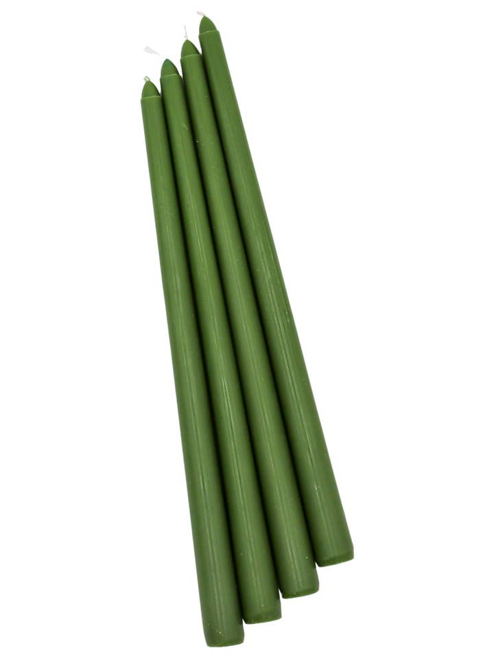 24 Extra Tall Pine Green Taper Candle - 6 Packs of 4 for wholesale by Briton Court