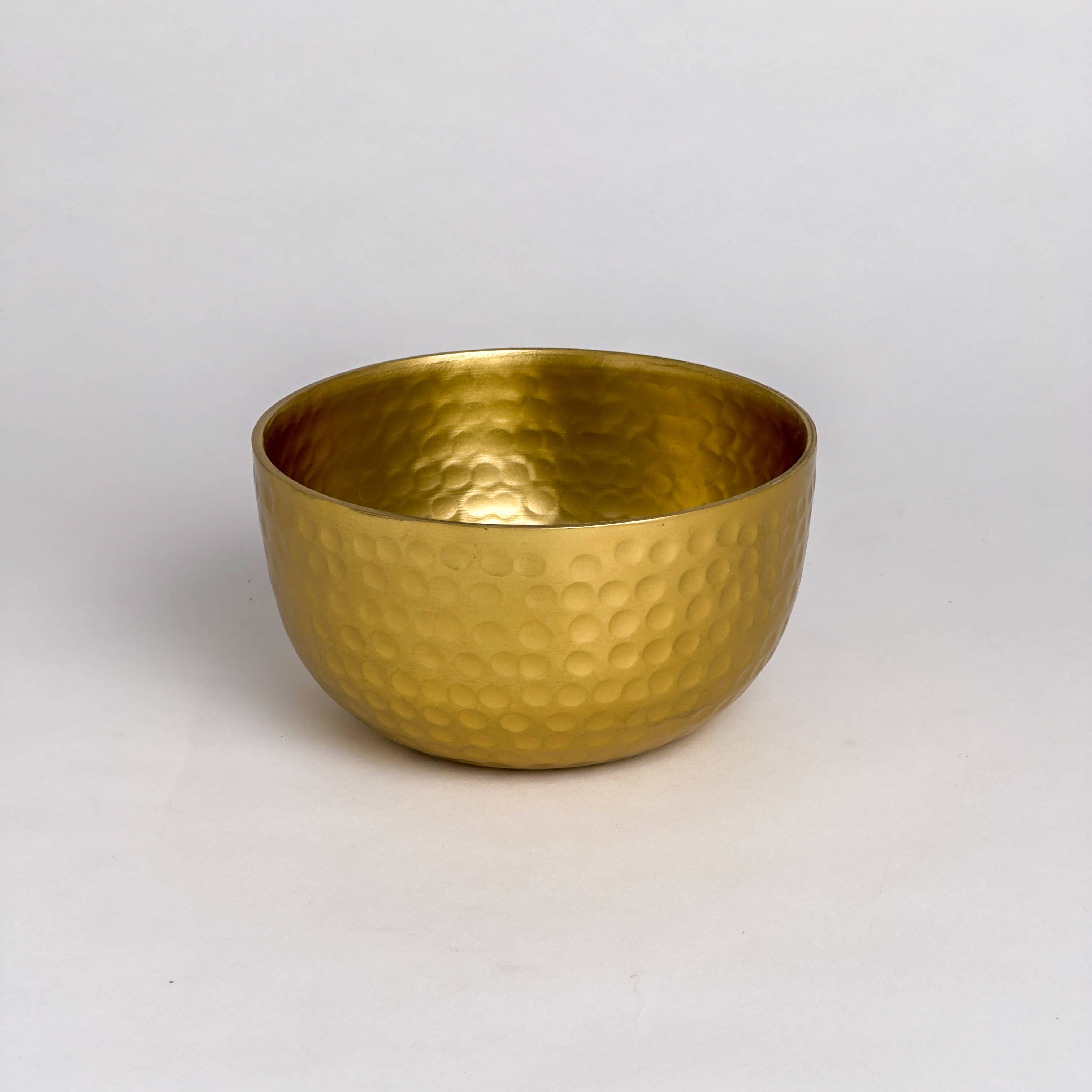 India Handicrafts Inc - Wholesale Decorative Plate/Dish/Bowl - Gilded Hammered Bowl - Small6