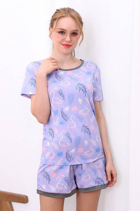 NINEXIS - Wholesale Sleepwear Set - Women's - CWSPJ031_SHORT SLEEVE TOP WITH SHORTS PAJAMA SET7