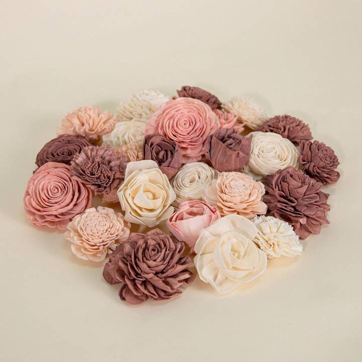 The Best Dyed Assortment 25 Pack - No Bark for wholesale by Sola Wood Flowers