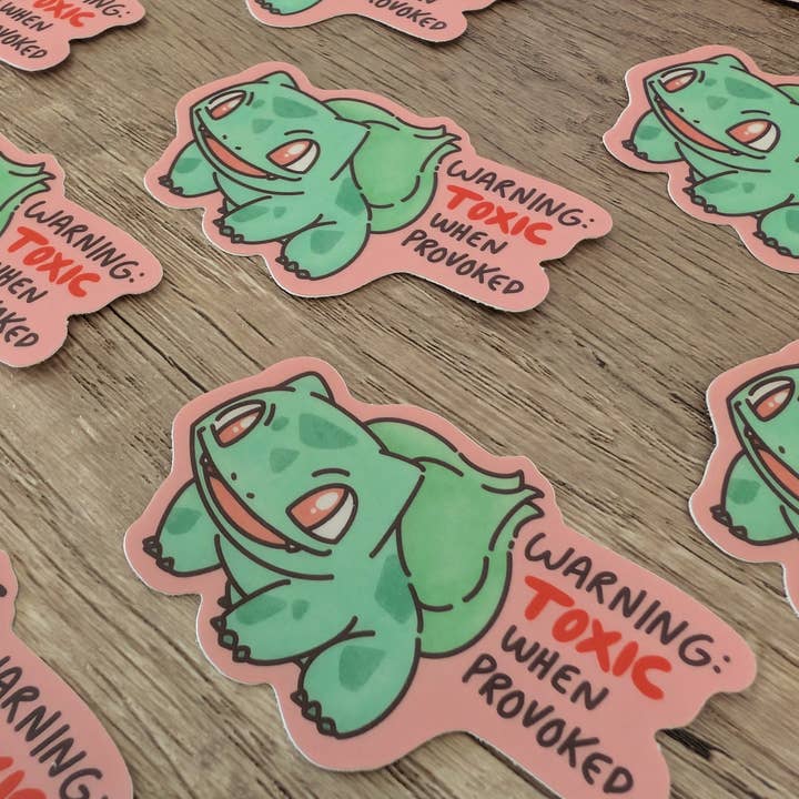 Sadsquatch - Wholesale Sticker - Bulbasaur - Cute Pokemon Nintendo Game Vinyl Sticker2