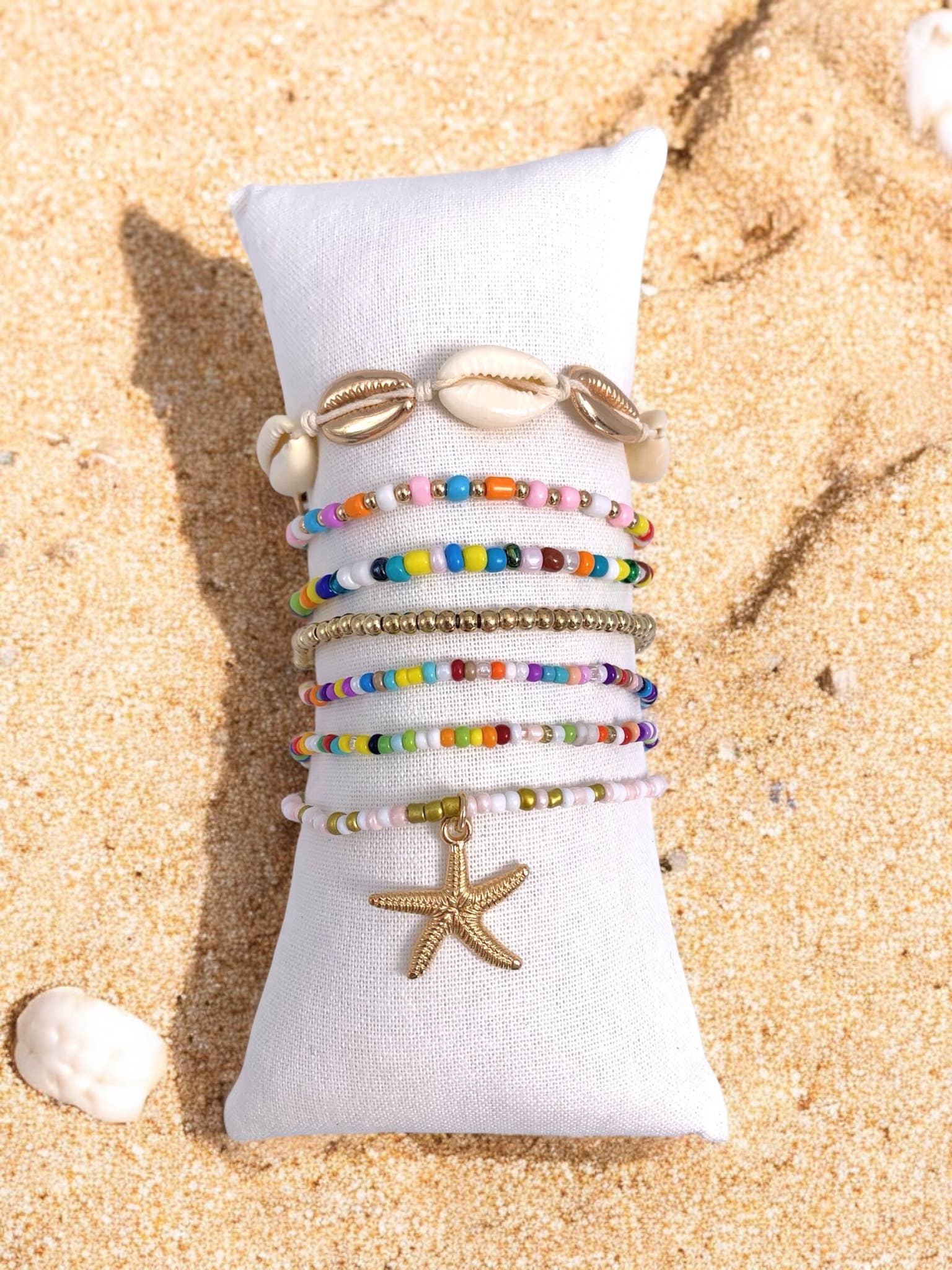 White Shell anklets 6EN01 for wholesale on Faire2