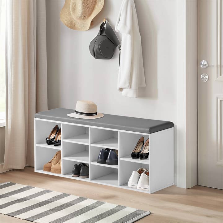 HOMYCASA DESIGN INC - Wholesale Shoe Rack - Modern Shoe Storage Bench with Cushion