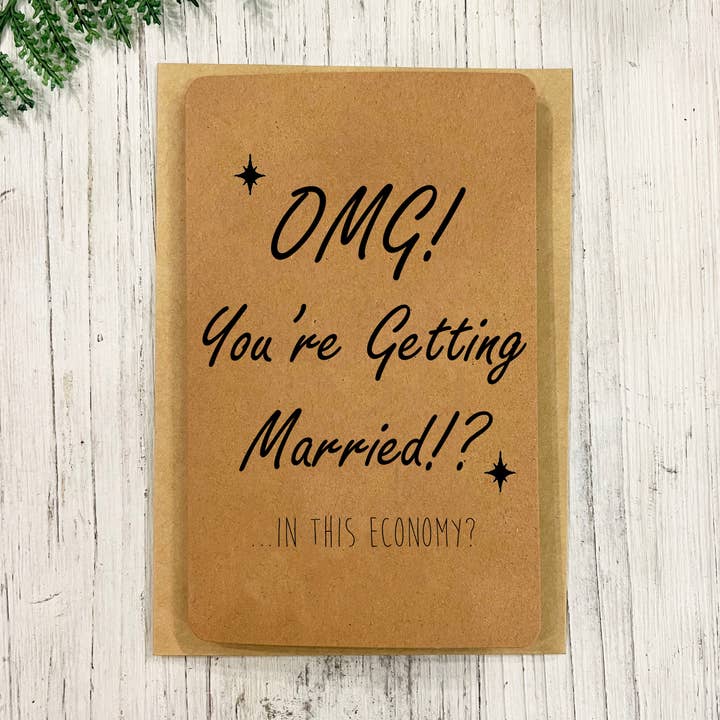 Economy Funny Wedding Card for wholesale by Great Odin's Hellos