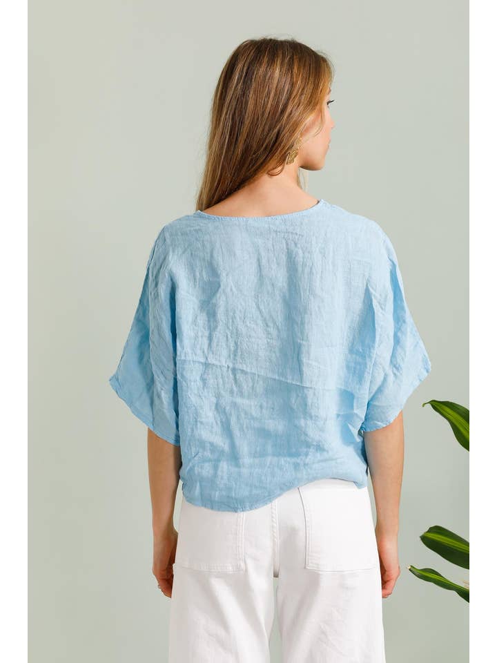 LÉA & LUC - Wholesale Button Down Shirt - Women's - 100% Linen Blouse REF. 25071