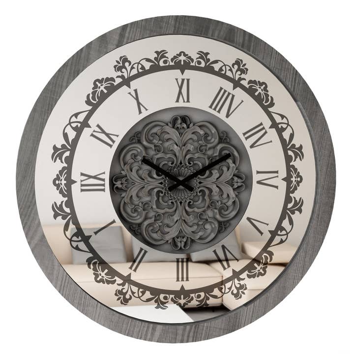 Onn Studio Silver Round Patina Mirrored Handmade for wholesale by Onn Studio By Merit Home