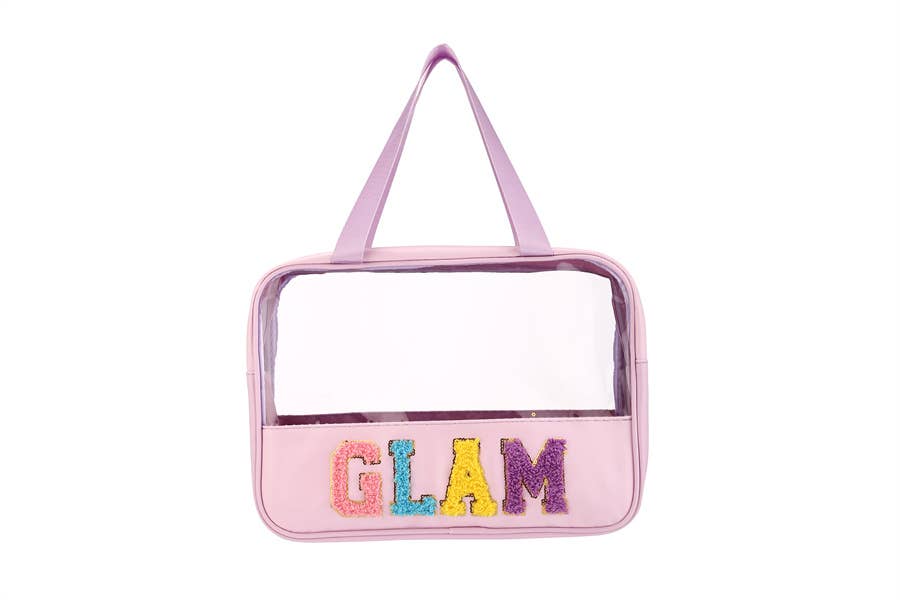 Nima Accessories Inc - Vendita all'ingrosso Borsa per trucchi/cosmetici - Borsa per cosmetici da donna trasparente a tema See Thru GLAM2