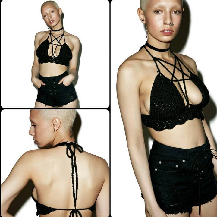 A Creative Wonderland - Wholesale Bralette - Dames - Gothic Pentagram Bralette0