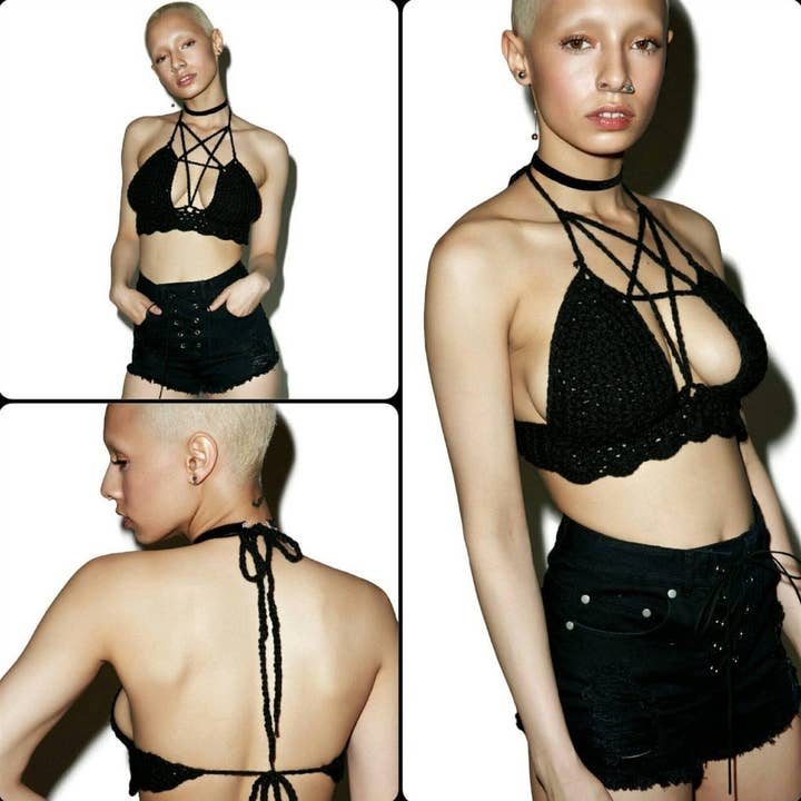 A Creative Wonderland - Wholesale Bralette - Women's - Gothic Pentagram Bralette