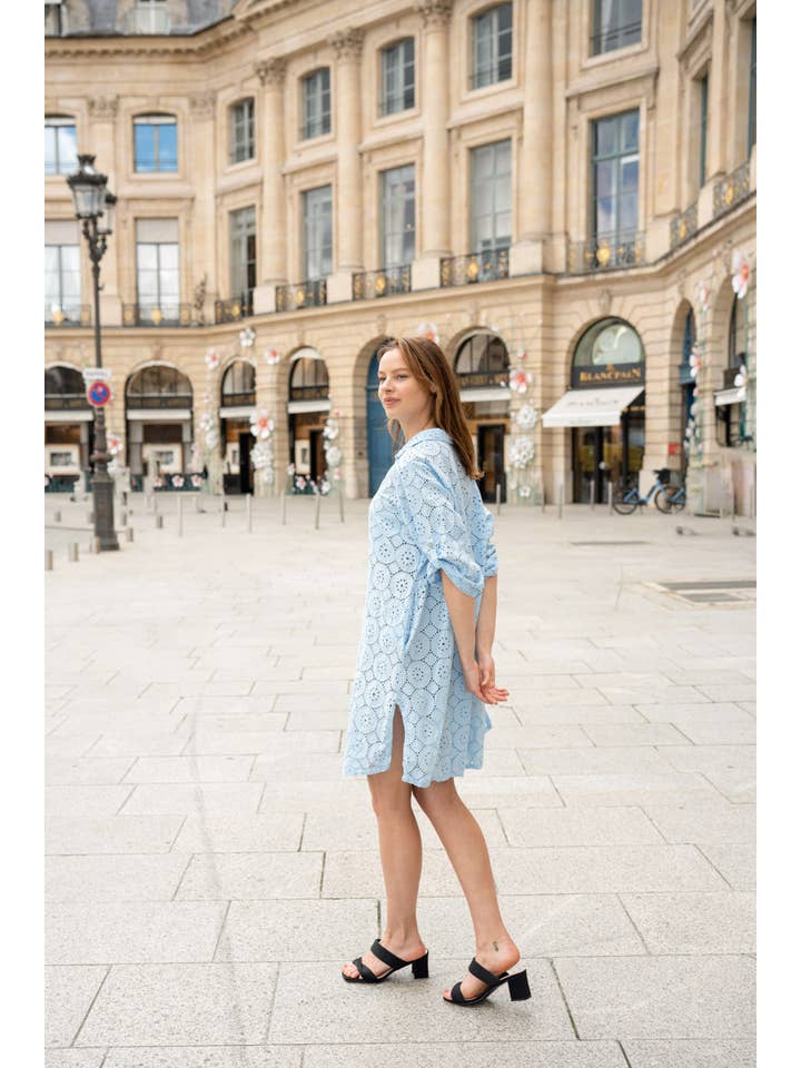 Happy look - Wholesale Dress - Women's - English embroidery shirt dress 11