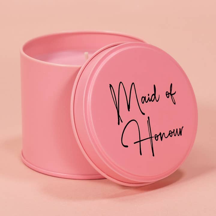 Flamingo Candles - Wholesale Travel Candles - Maid of Honour Pink Tin Candle0