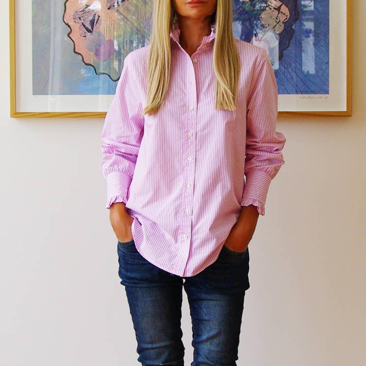 Who's Charlie – wholesale Tröja med knappar – Dam – Lottie - Digitaltryck Damers Skjorta i Bomullspoplin5