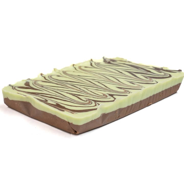 Mint Chocolate Swirl 6 lb. Fudge Slab for wholesale by Valley Fudge & Candy