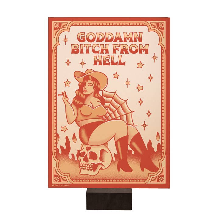 Bitch From Hell Art Print for wholesale by Gold St. Press