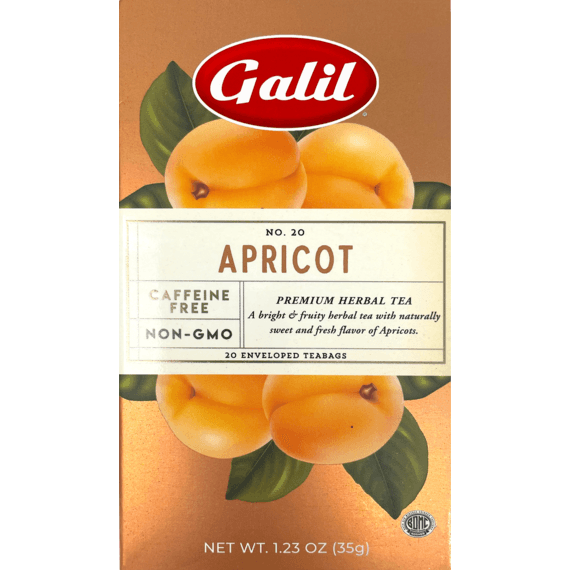 Galil Brands - Wholesale Tea Bags - Apricot Herbal Tea | 20' Tea Bags | 1.23 oz | Galil0