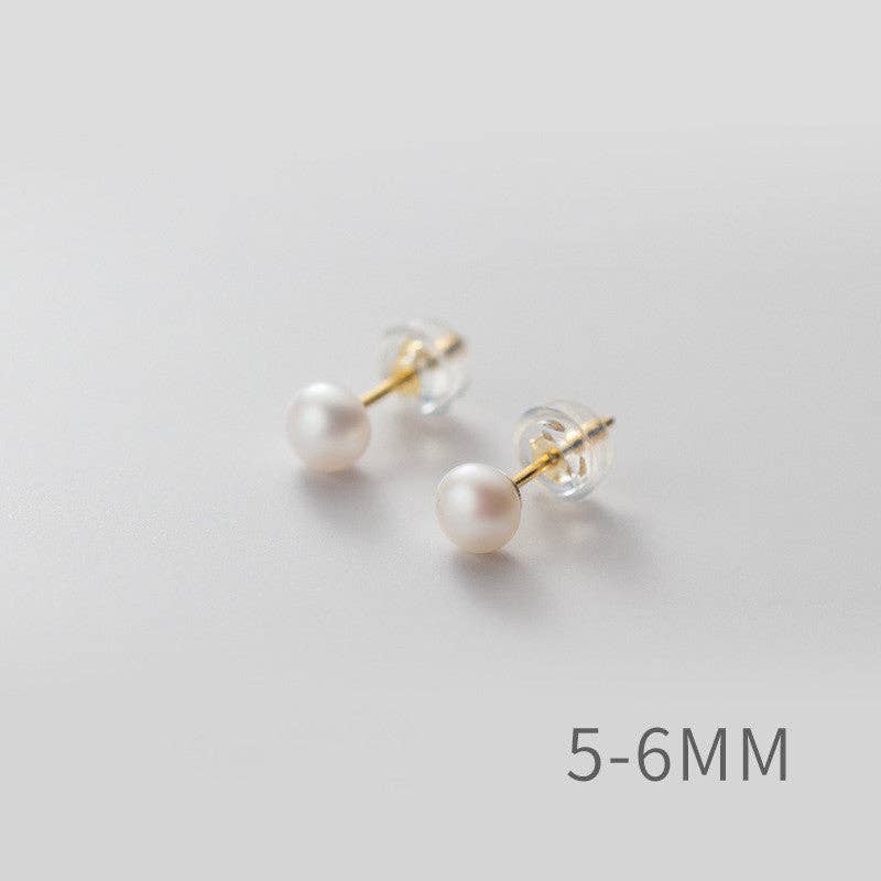 Perimade & Co. LLC - Wholesale Stud/Post Earrings - White Pink Purple Pearl Stud Earrings in 925 Sterling Silver1