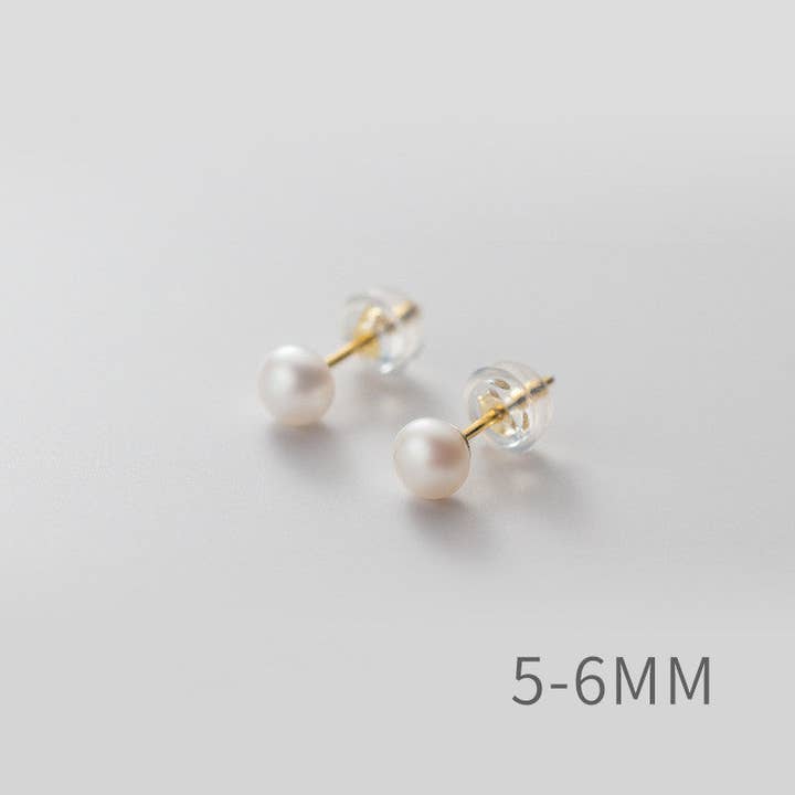 Perimade & Co. LLC - Wholesale Stud/Post Earrings - White Pink Purple Pearl Stud Earrings in 925 Sterling Silver1
