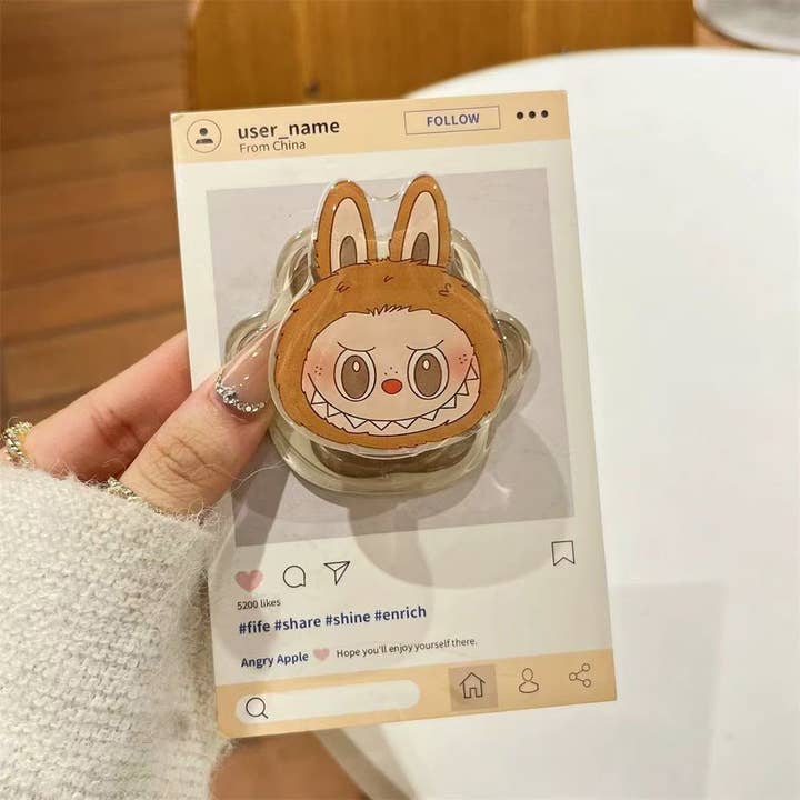 Sparkling Extras - Wholesale Phone Grip - Cute Labubu Magnetic phone Holder Grip Phone Accessory