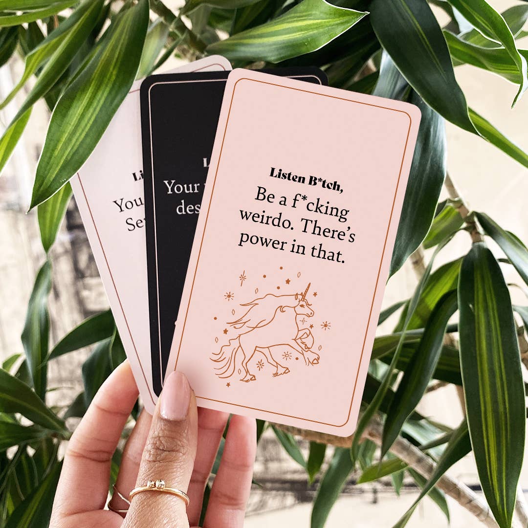 Listen Bitch - Vente Carte de tarot/oracles - Écoute Salope Cartes d'Affirmation (Livraison Gratuite)3