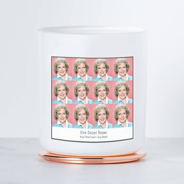 Calm Down Caren - Wholesale Pot/gevulde kaars - Eén dozijn rozen - Golden Girls Rose Nylund - Soja kaars1