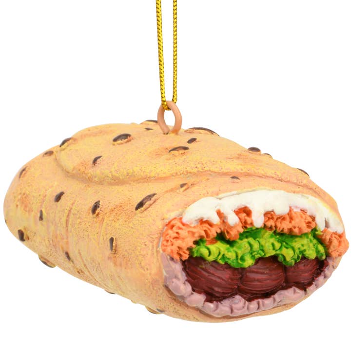 Tree Buddees – wholesale Ornament – Burrito Wrapped in Tin Foil Food Christmas Ornament