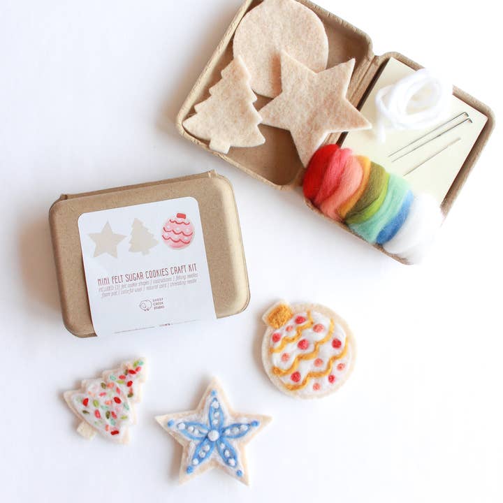 Sheep Creek Studio - Wholesale DIY Craft Kit - Mini Sugar Cookie Felting Craft Kit4