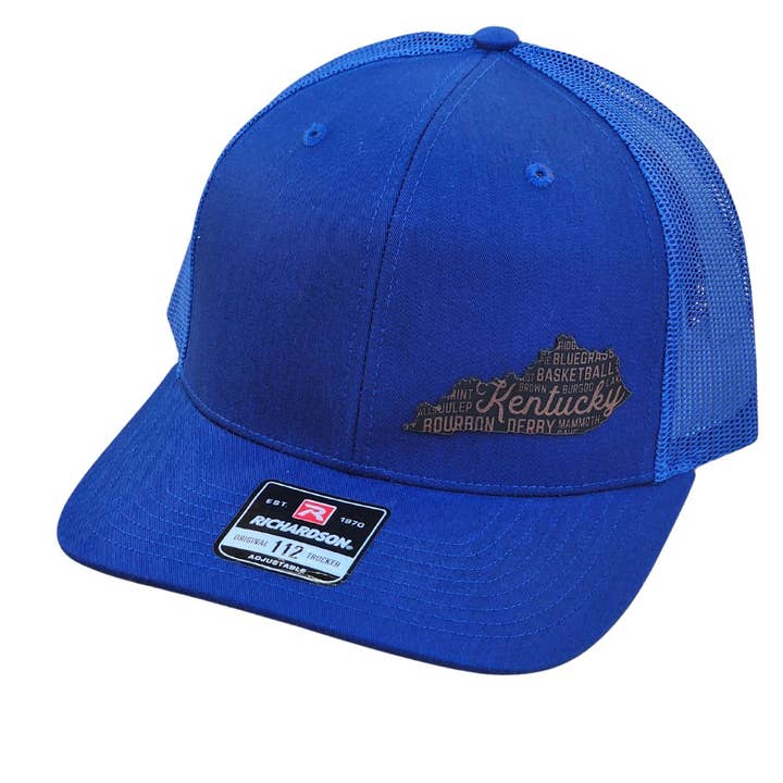 Casquette Trucker Bleue Thème Kentucky - Richardson 112 pour la vente par Knot Creatives