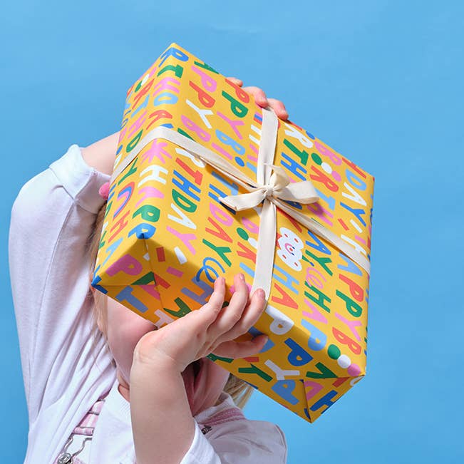 Wrap (US duties paid) – wholesale Flat wrap – Happy Birthday Gift Wrap0